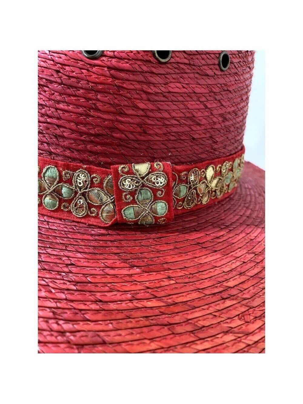 Paradise i5 Boutique Red Western Hat- (EUC) - Picture 7 of 8